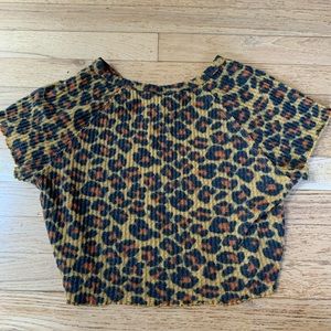 Cheetah print soft crop top